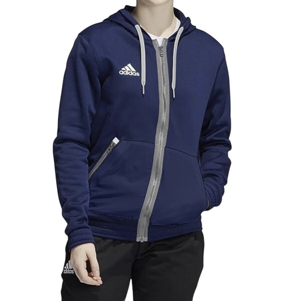adidas Team Issue Full-Zip Hoodie Women's Small Navy Blue, Womens NWT‎